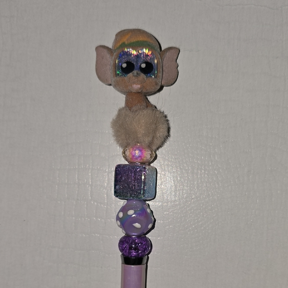 Cute Puppy Chihuahua Topper Pen with Purple Accents